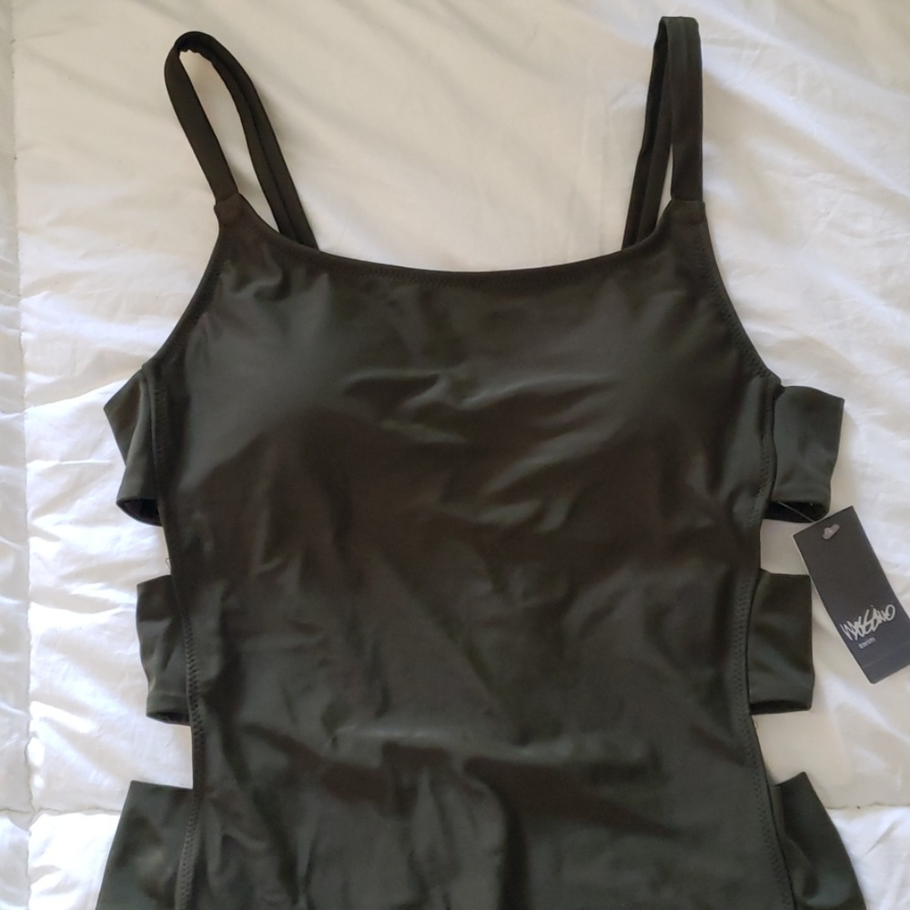 New without tags/never worn army green cut out one piece
